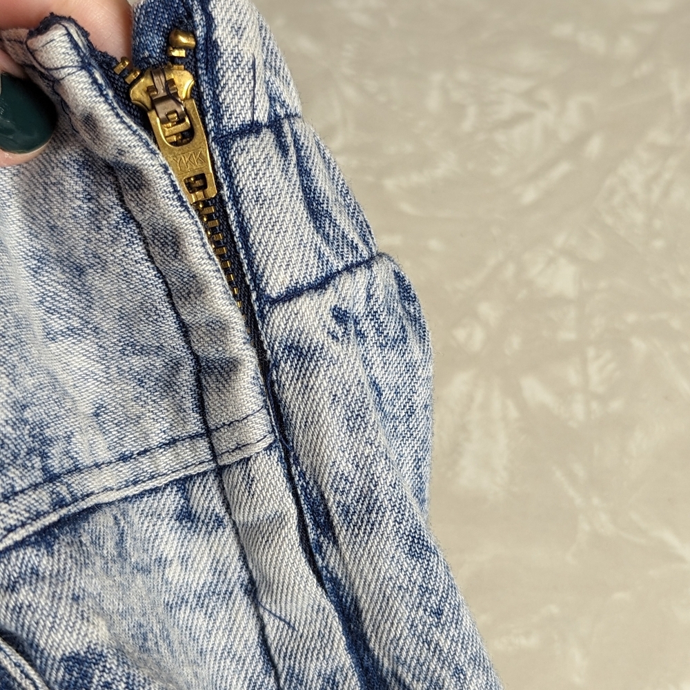 Vintage 80s sailor acid washed jean shirt and pants set - Picture 14 of 15